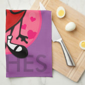 FUNNY VALENTINE'S DAY RED HEART KITCHEN TOWEL GESCHIRRTUCH (Viertel Falte)