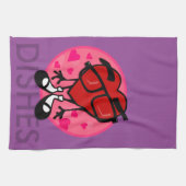 FUNNY VALENTINE'S DAY RED HEART KITCHEN TOWEL GESCHIRRTUCH (Horizontal)