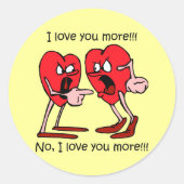 Funny Valentine's Day Runder Aufkleber (Vorderseite)