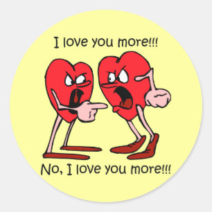 Funny Valentine's Day Runder Aufkleber