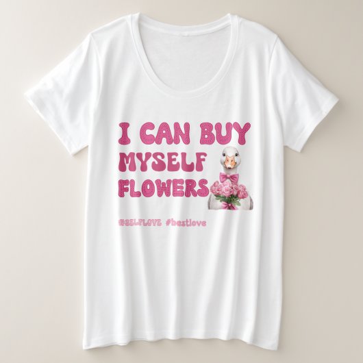 Funny Valentine's Day Self Liebe Große Größe T-Shirt (Design vorne)
