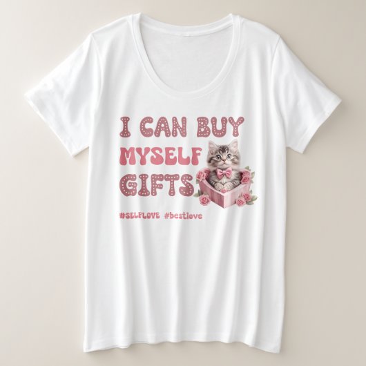 Funny Valentine's Day Self Liebe Große Größe T-Shirt (Design vorne)