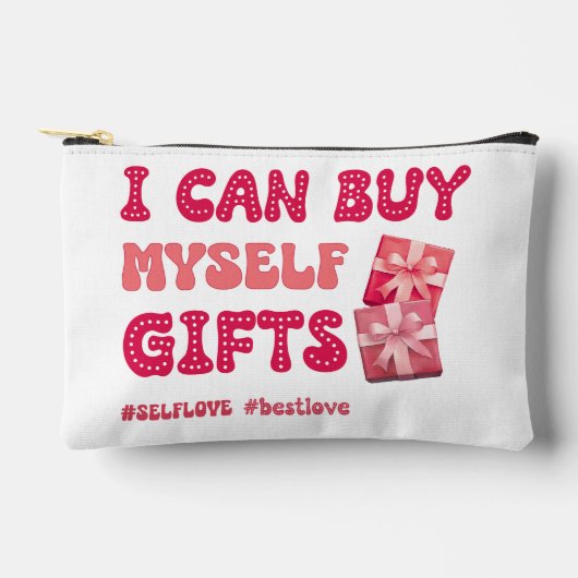 Funny Valentine's Day Self Liebe Zubehörtasche (Vorderseite)