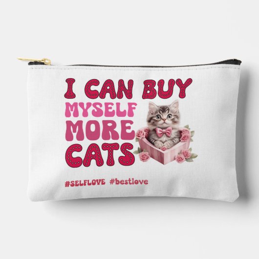 Funny Valentine's Day Self Liebe Zubehörtasche (Vorderseite)