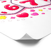 Funny Valentines Day Shirt Cute Dice 67 Meme 6-7 S Poster (Ecke)