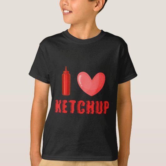 Funny Valentines Day Shirt I Love Ketchup Valentin (Vorderseite)