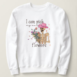 Funny Valentine's Day Skelett Sweatshirt