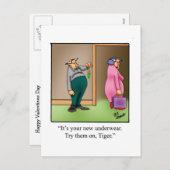 Funny Valentine's Day Spaß Postkarte (Vorne/Hinten)