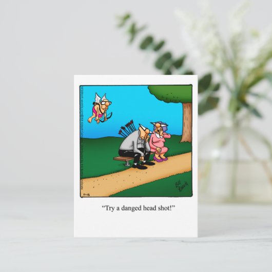 Funny Valentine's Day Spaß Postkarte (Stehend Vorderseite)