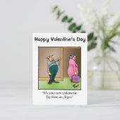 Funny Valentine's Day Spaß Postkarte (Stehend Vorderseite)