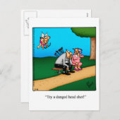 Funny Valentine's Day Spaß Postkarte (Vorne/Hinten)