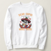 Funny Valentine's day Taco Lover Skeleton Sweatshirt (Design vorne)