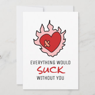 Funny Valentines Herz Sind zum Kotzen ohne dich Feiertagskarte