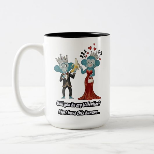 Funny valentine's present zweifarbige tasse (Links)