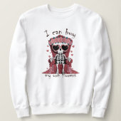 Funny Valentine's Skelett Sweatshirt (Design vorne)