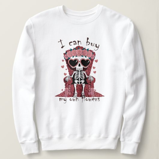 Funny Valentine's Skelett Sweatshirt (Design vorne)