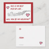 Funny Valentines Small Flat Card Set LKW Liebe Mitteilungskarte (Vorne/Hinten)