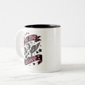 Funny Valentines, Verlass mir Alone traurig cupid Zweifarbige Tasse (Vorderseite Links)