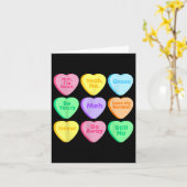 Funny Valentinstag Affirmations Candy Heart Karte (Gelbe Blume)