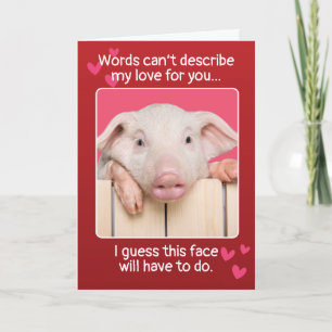 Funny Valentinstag Anpassbare Gesichter Feiertagskarte