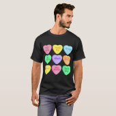 Funny Valentinstag Candy Hear T-Shirt (Vorne ganz)