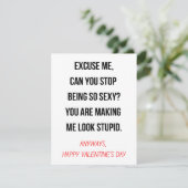 Funny Valentinstag Card Feiertagskarte (Stehend Vorderseite)