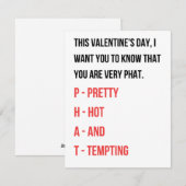 Funny Valentinstag Card für sie Feiertagskarte (Vorne/Hinten)