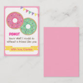 Funny Valentinstag Card Girls Donut (Klassenzimmer Mitteilungskarte (Vorne/Hinten)