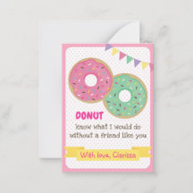 Funny Valentinstag Card Girls Donut (Klassenzimmer