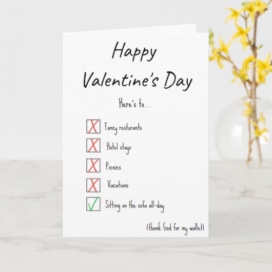 Funny Valentinstag Card Karte (Gelbe Blume)