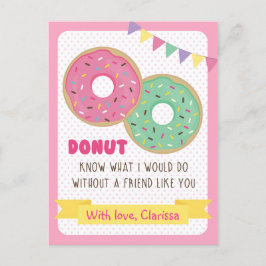 Funny Valentinstag Card Kids - Donut (Klassenzimme Feiertagspostkarte