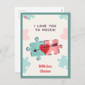 Funny Valentinstag Card Kinderpuzzle (Klassenzimme Feiertagspostkarte (Vorne/Hinten)