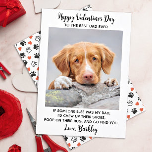 Funny Valentinstag DOG VATER Personalize Pet Foto Feiertagskarte