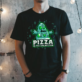 Funny Valentinstag Geschenk für Gamer. Pizza-Liebe T-Shirt
