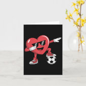Funny Valentinstag Heart Playing Soccer Boys Gir Karte (Gelbe Blume)