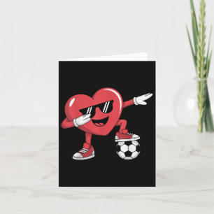 Funny Valentinstag Heart Playing Soccer Boys Gir Karte