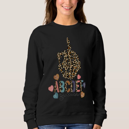 Funny Valentinstag Hearts Abcde Fu Sweatshirt (Vorderseite)