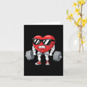 Funny Valentinstag Herz Weightheben Deadlift Karte (Gelbe Blume)