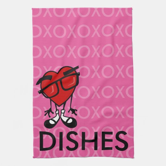 FUNNY VALENTINSTAG HIPSTER HERZ KÜCHE HANDTÜCHER (Vertikal)