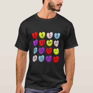 Funny Valentinstag Hört ABCDEFU Damen Männer Vale T-Shirt