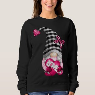 Funny Valentinstag Match Gnome Girl and Pink Sweatshirt