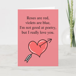 Funny Valentinstag Rose Gedicht Karte