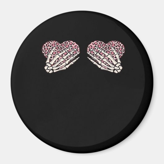 Funny Valentinstag Skeleton Hands Hearts Girl Cl Magnet (Vorne)