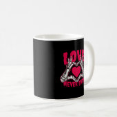 Funny Valentinstag Skeleton Heart Hands Kaffeetasse (VorderseiteRechts)
