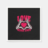 Funny Valentinstag Skeleton Heart Hands Serviette (Vorderseite)