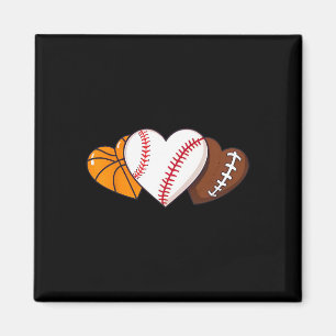 Funny Valentinstag Sketll Sell Footll Hearts Boy Magnet