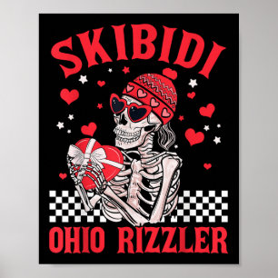 Funny Valentinstag Skibidi Ohio Rizzler Herz Sk Poster