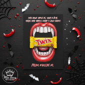 Funny Vampire Bite Halloween Candy Gram Mitteilungskarte