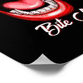 Funny Vampire Bite Halloween Poster (Ecke)