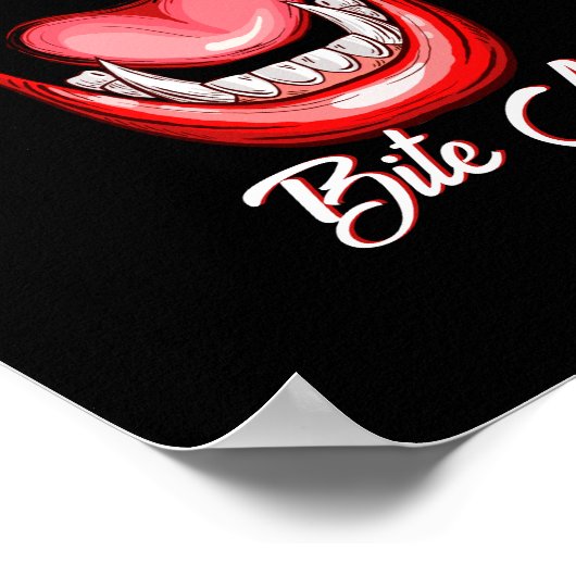 Funny Vampire Bite Halloween Poster (Ecke)